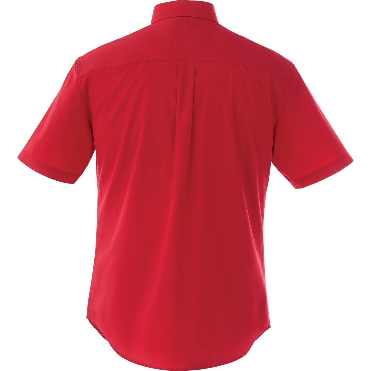 Stirling Short Sleeve Work Shirt in Poly Cotton Twill for Men Transfer - Team Red - Back Flat