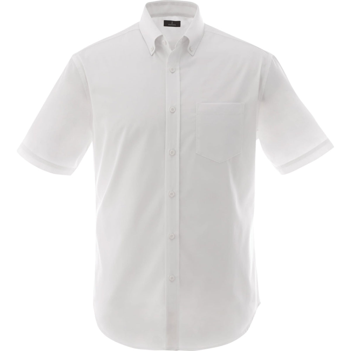 Stirling Short Sleeve Work Shirt in Poly Cotton Twill for Men Transfer - White - Front Flat