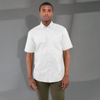 Stirling Short Sleeve Work Shirt in Poly Cotton Twill for Men Transfer - White - Front