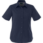 Stirling Short Sleeve Work Shirt in Poly Cotton Twill for Women Embroidery - Navy - Front