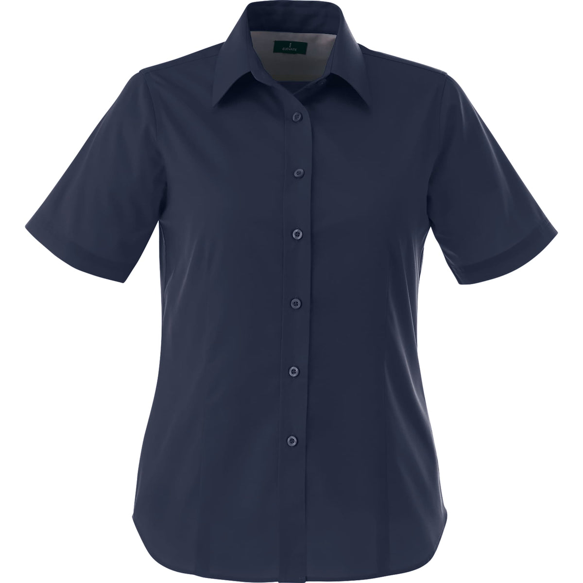 Stirling Short Sleeve Work Shirt in Poly Cotton Twill for Women Embroidery - Navy - Front