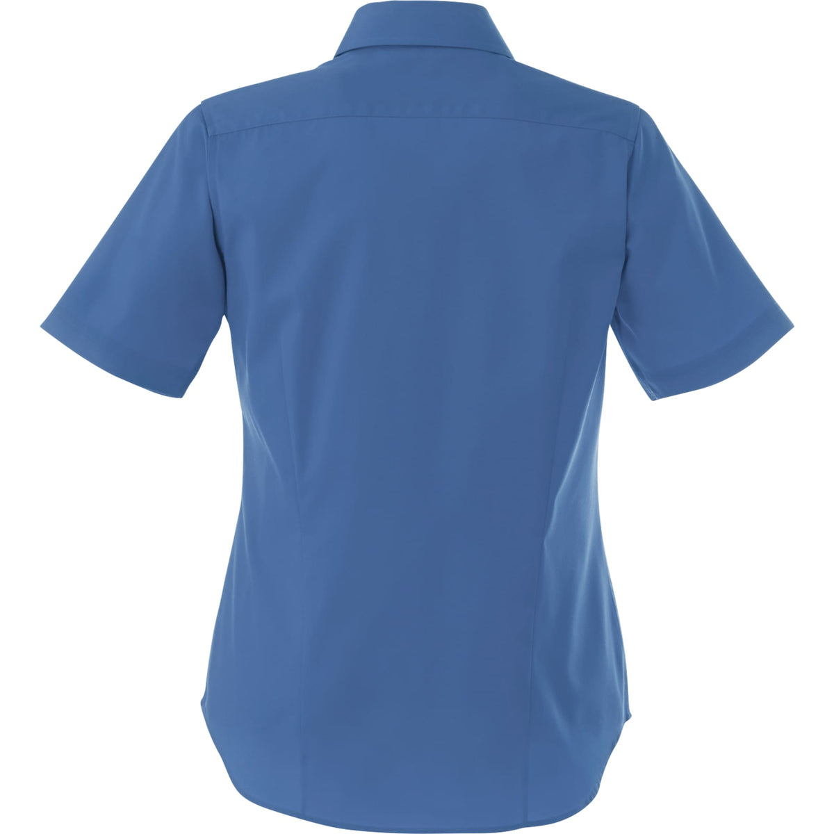 Stirling Short Sleeve Work Shirt in Poly Cotton Twill for Women Transfer - Blue - Back Flat