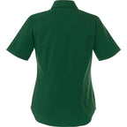 Stirling Short Sleeve Work Shirt in Poly Cotton Twill for Women Transfer - Forest Green - Back Flat