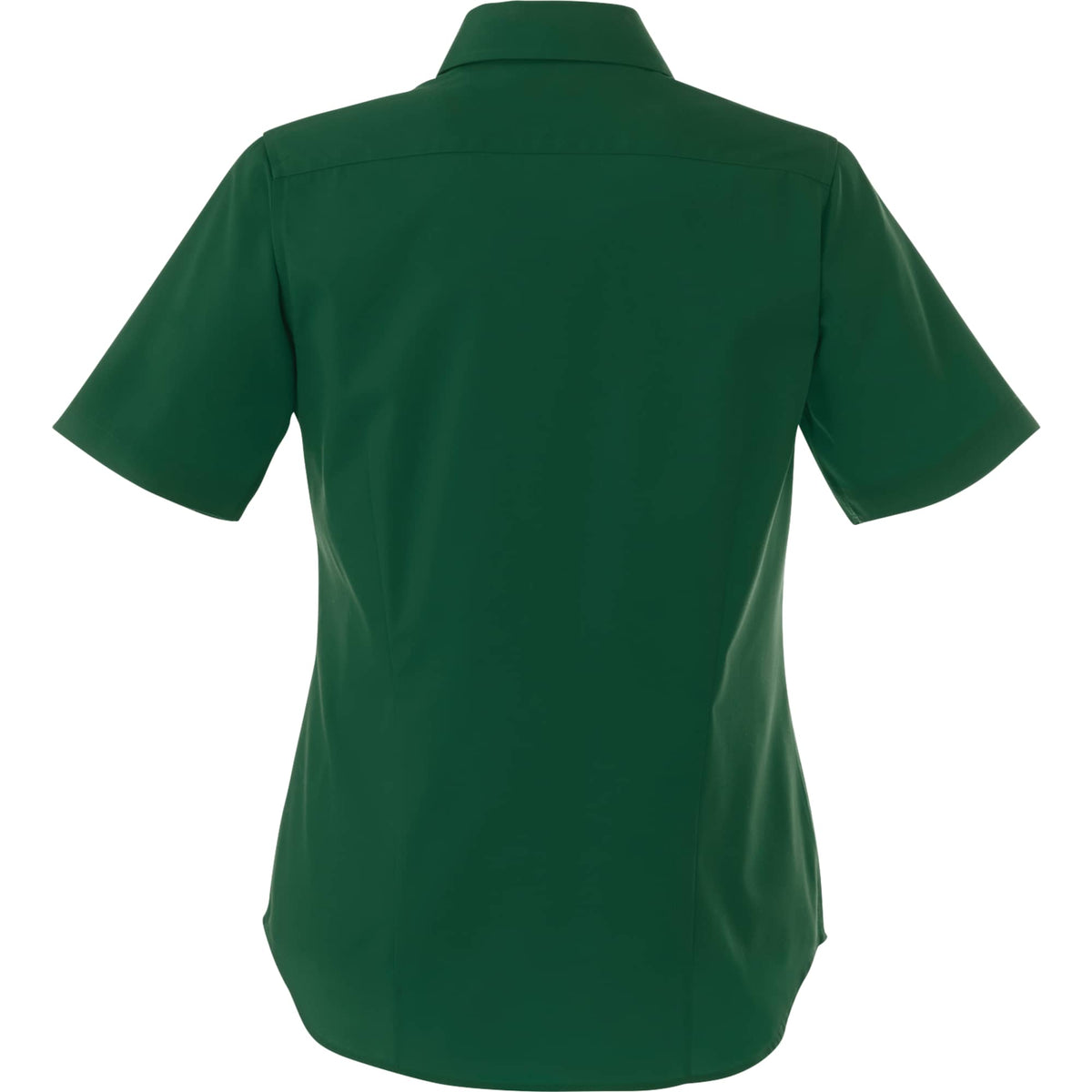 Stirling Short Sleeve Work Shirt in Poly Cotton Twill for Women Transfer - Forest Green - Back Flat