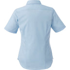 Stirling Short Sleeve Work Shirt in Poly Cotton Twill for Women Transfer - Frost Blue - Back Flat