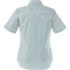 Stirling Short Sleeve Work Shirt in Poly Cotton Twill for Women Transfer - Grey - Back Flat