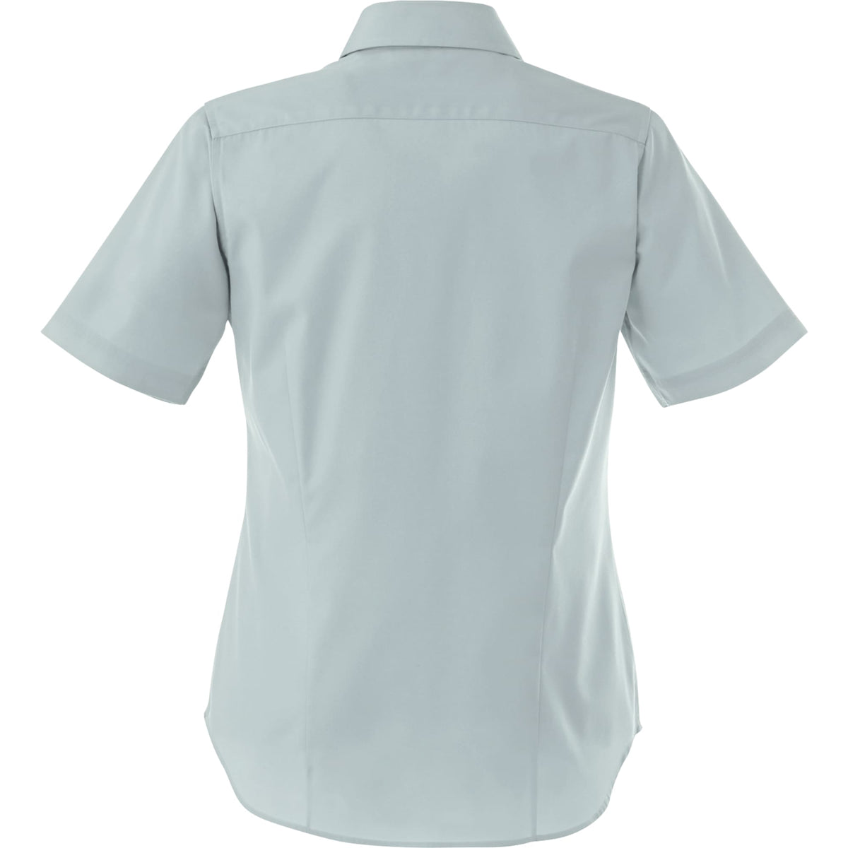 Stirling Short Sleeve Work Shirt in Poly Cotton Twill for Women Transfer - Grey - Back Flat