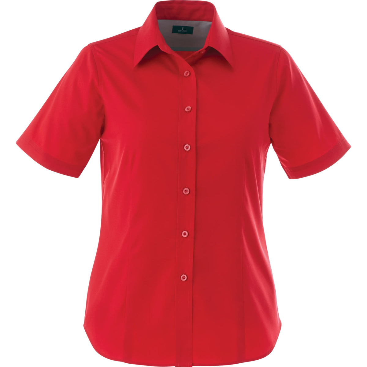 Stirling Short Sleeve Work Shirt in Poly Cotton Twill for Women Transfer - Team Red - Front Flat