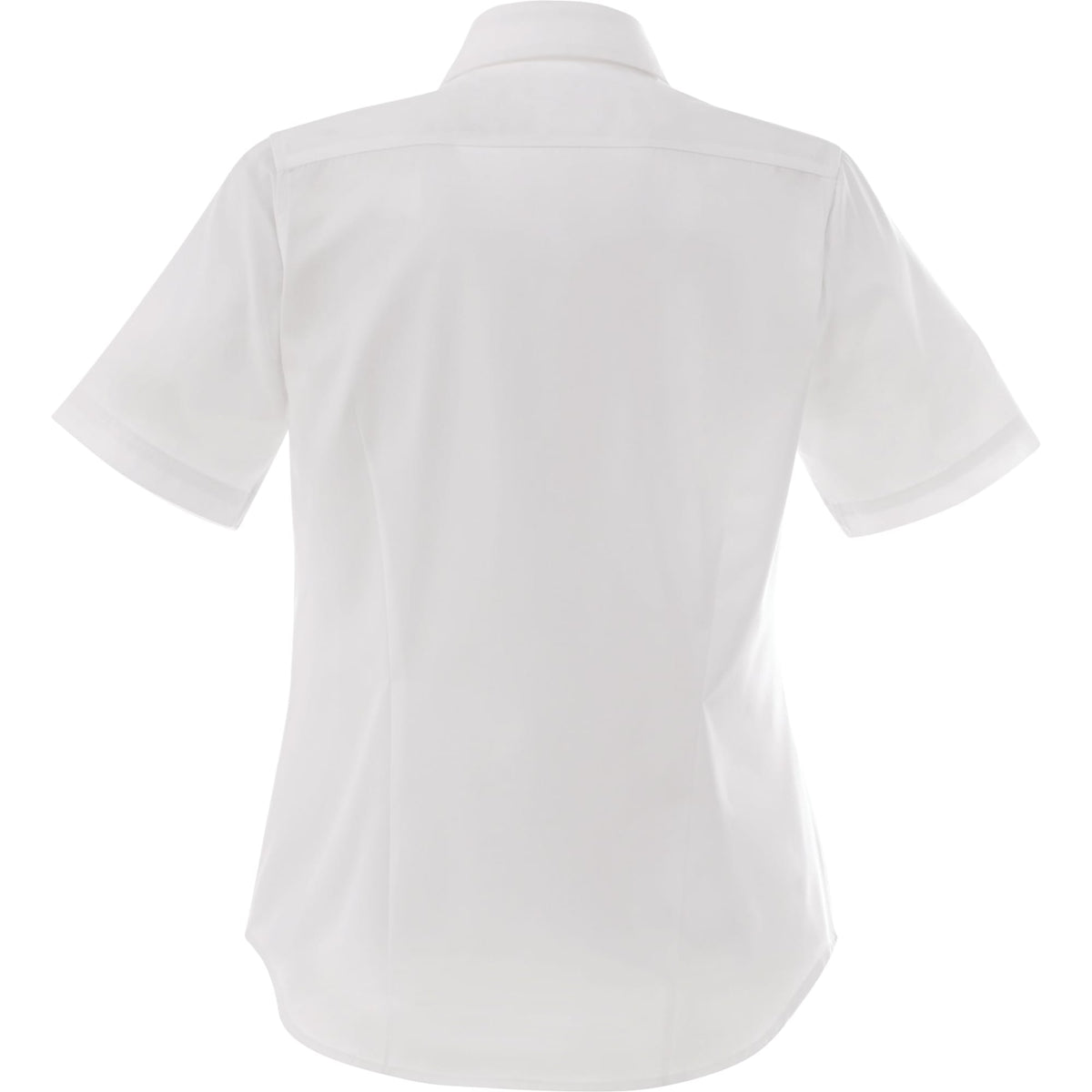 Stirling Short Sleeve Work Shirt in Poly Cotton Twill for Women Transfer - White - Back Flat
