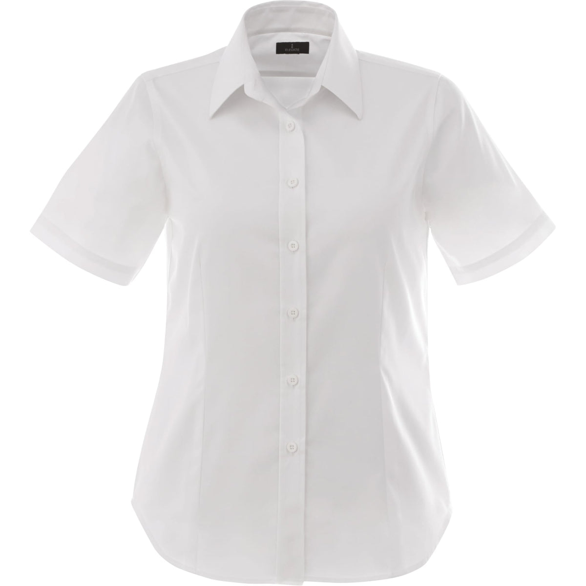 Stirling Short Sleeve Work Shirt in Poly Cotton Twill for Women Transfer - White - Front Flat