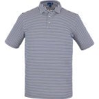 STITCH Atlantic Stripe Jersey Polo for Men Embroidery - Stitch Navy - Front