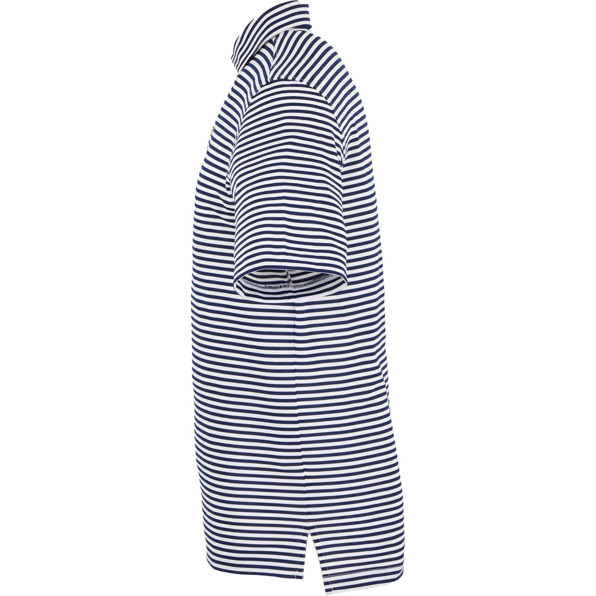 STITCH Atlantic Stripe Jersey Polo for Men Embroidery - Stitch Navy - Left Side