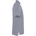 STITCH Atlantic Stripe Jersey Polo for Men Embroidery - Stitch Navy - Right Side