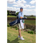 STITCH Club Stripe Pique Polo for Men Embroidery - Bluebell - Front Lifestyle 3