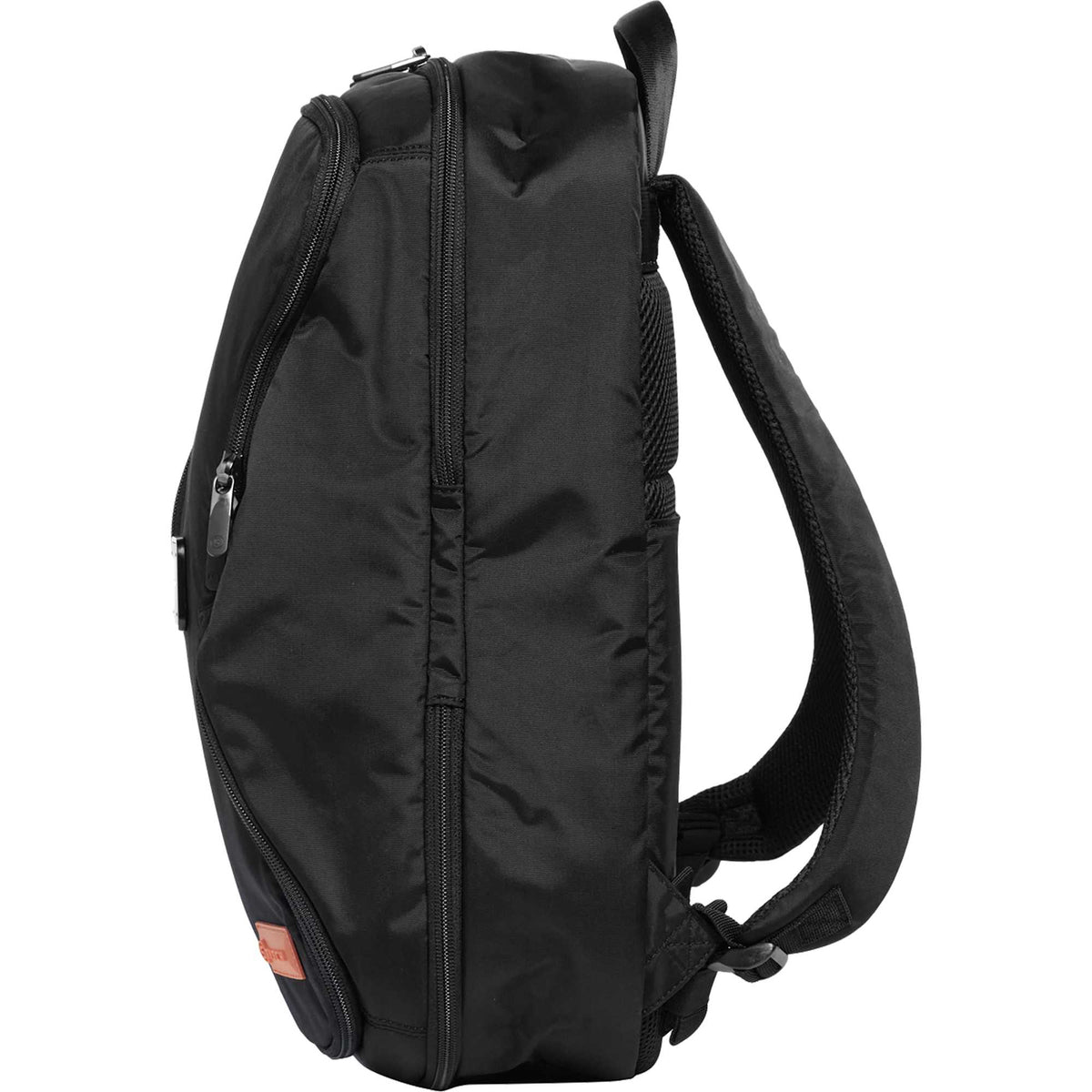 STITCH Day Traveler Convertible Backpack and Briefcase Embroidery - Onyx - Left Side