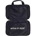 STITCH Hanging Dopp Kit, Water Resistant Full Color - Onyx - Front Open