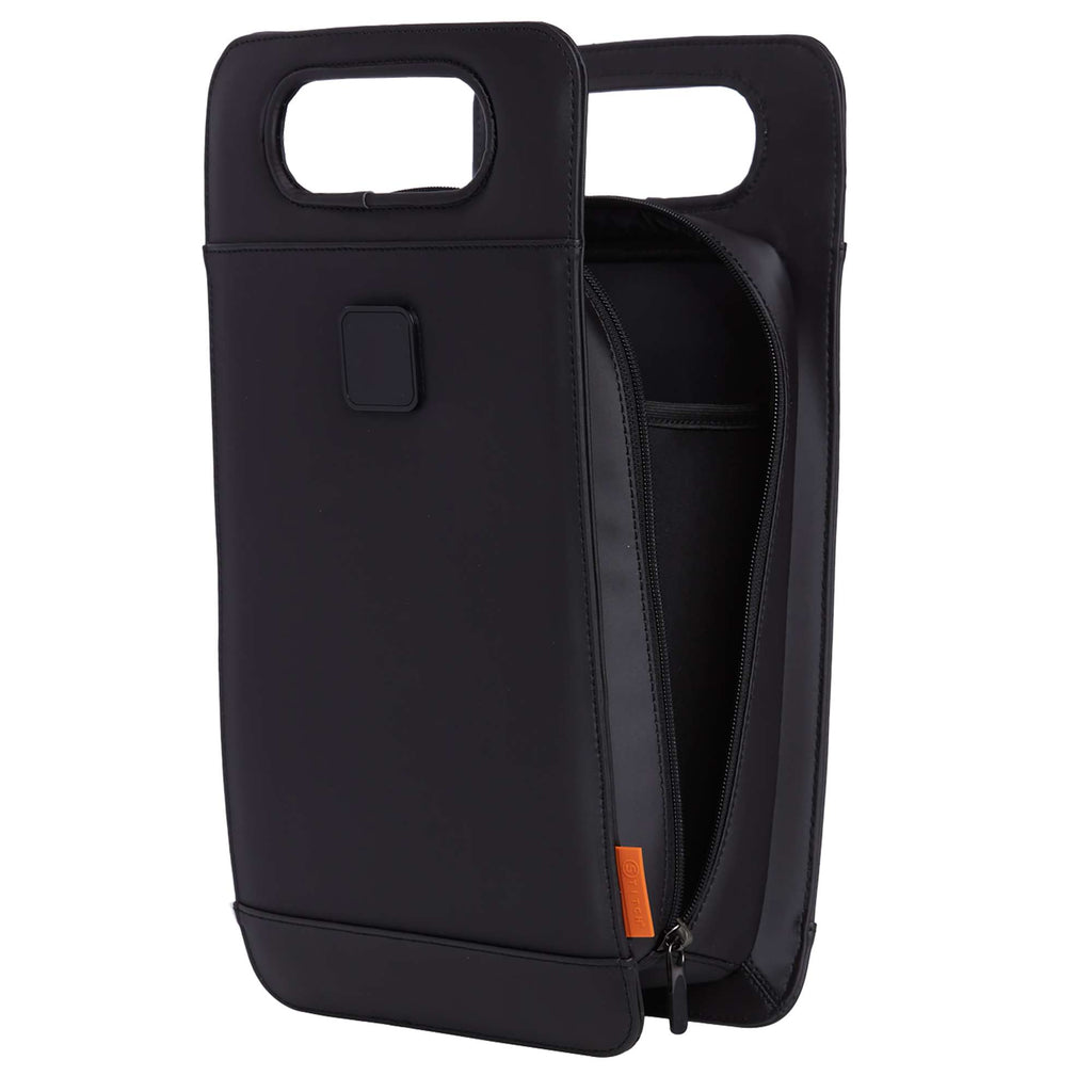 STITCH Insulated Wine Tote for Two Bottles Full Color - Onyx - Left Angle 3