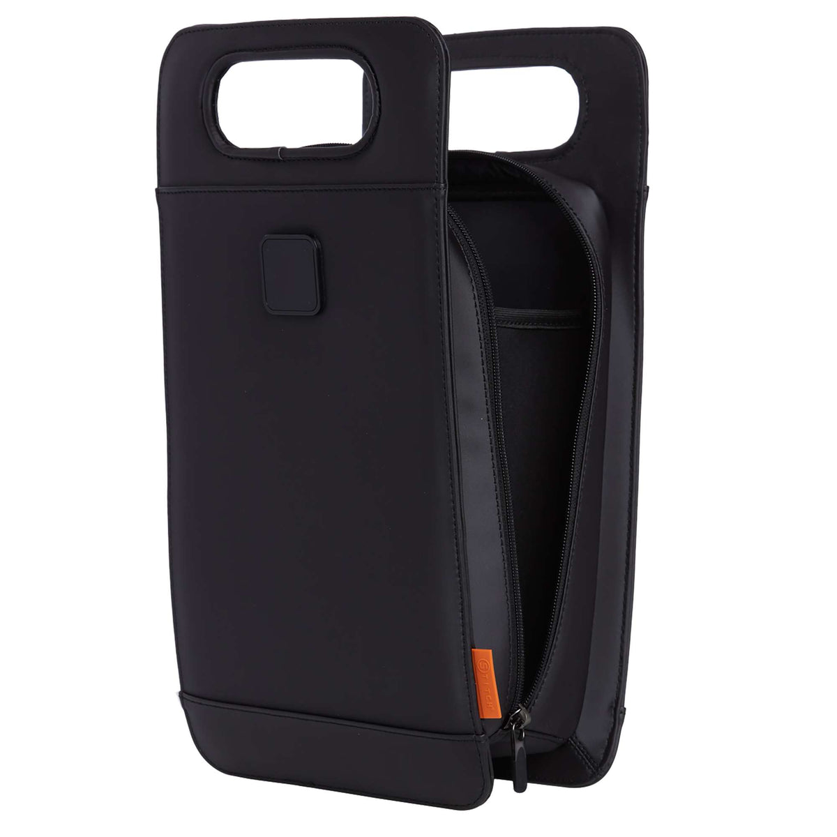 STITCH Insulated Wine Tote for Two Bottles Full Color - Onyx - Left Angle 3