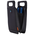 STITCH Insulated Wine Tote for Two Bottles Full Color - Onyx - Left Angle