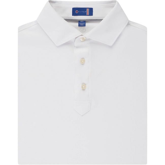 STITCH Solid Pique Golf Polo for Men Embroidery