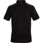 STITCH Solid Pique Golf Polo for Men Transfer - Black - Back Flat