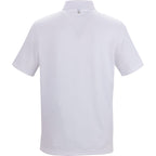 STITCH Solid Pique Golf Polo for Men Transfer - White - Back Flat