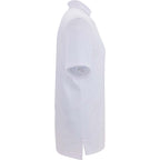 STITCH Solid Pique Golf Polo for Men Transfer - White - Right Side Flat