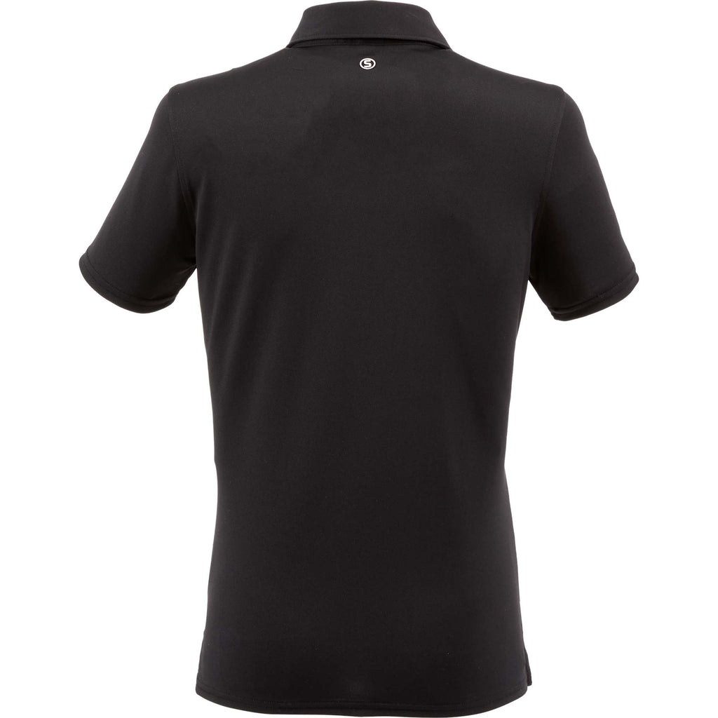 Stitch Solid Pique Polo for Women Embroidery - Black - Back