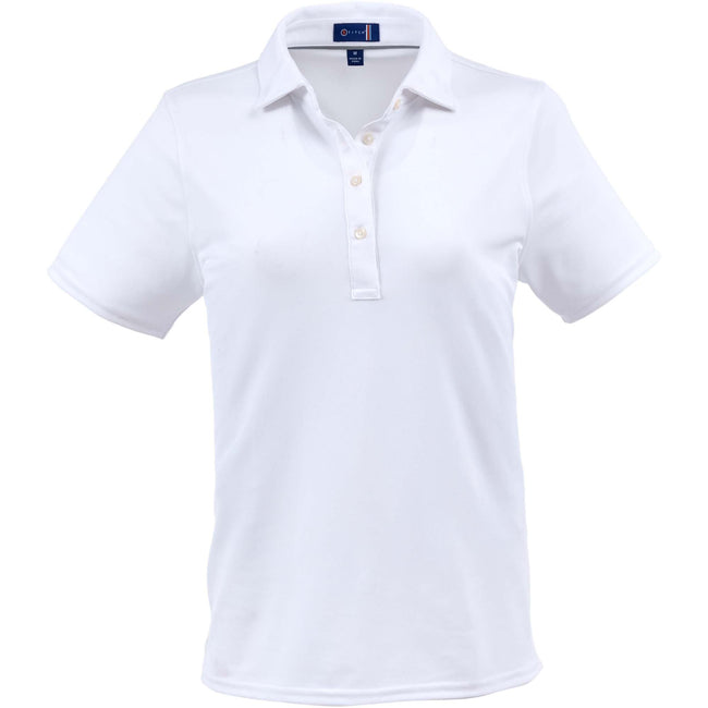 Stitch Solid Pique Polo for Women Embroidery