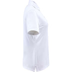 Stitch Solid Pique Polo for Women Embroidery - White - Right Side