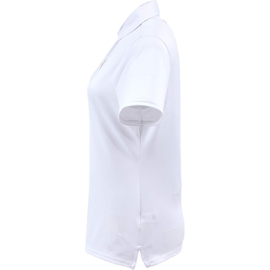 Stitch Solid Pique Polo for Women Transfer - White - Left Side