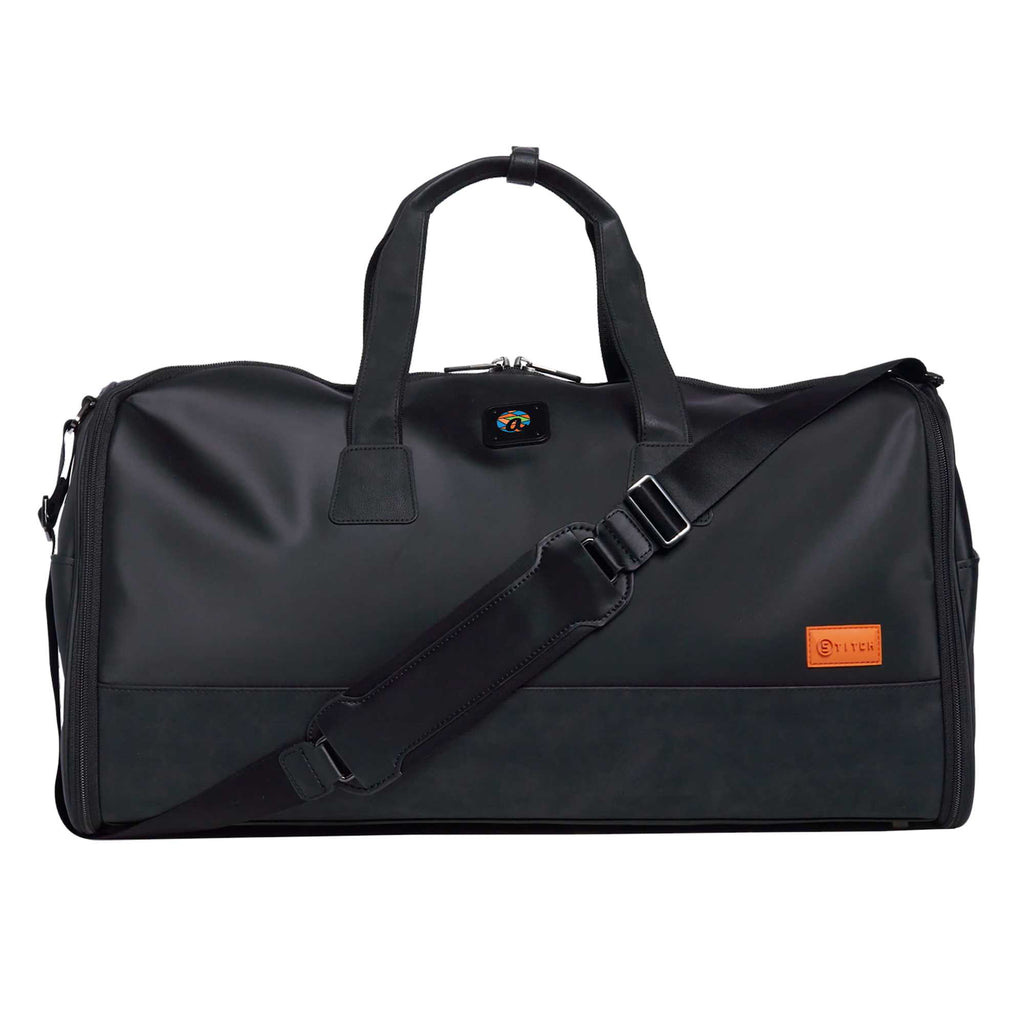 STITCH Ultimate Convertible Garment Duffel Bag Embroidery - Onyx - Front