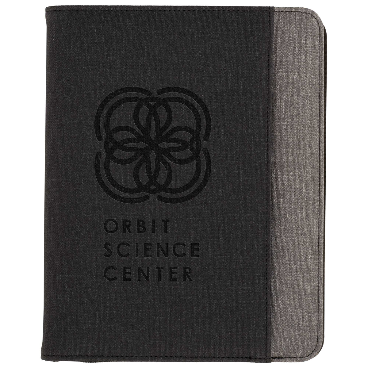 Stockton Zip Wireless Charging Journal, 5,000 mAh Transfer - Graphite - Front 2