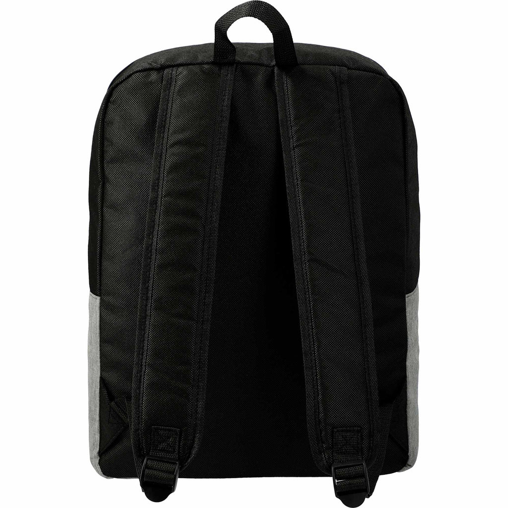 Stone Non-Woven Backpack with Padded Straps - Graphite - Back