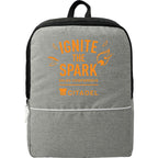 Stone Non-Woven Backpack with Padded Straps - Graphite - Front