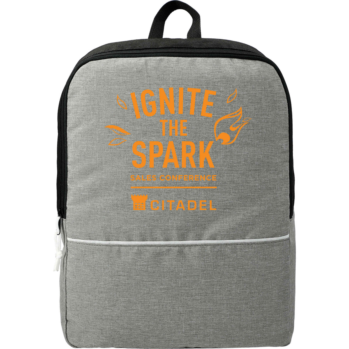 Stone Non-Woven Backpack with Padded Straps - Graphite - Front