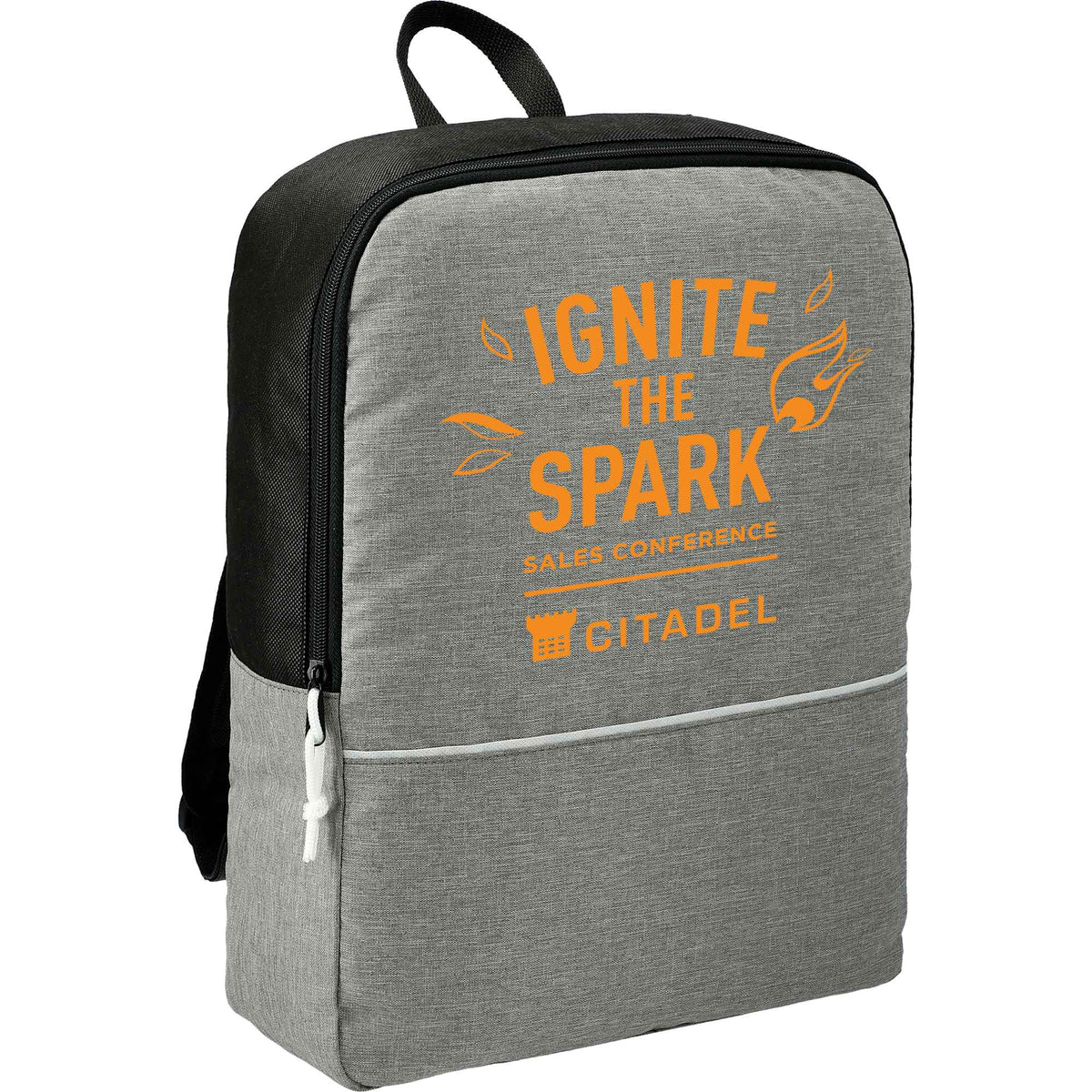 Stone Non-Woven Backpack with Padded Straps - Graphite - Right Angle