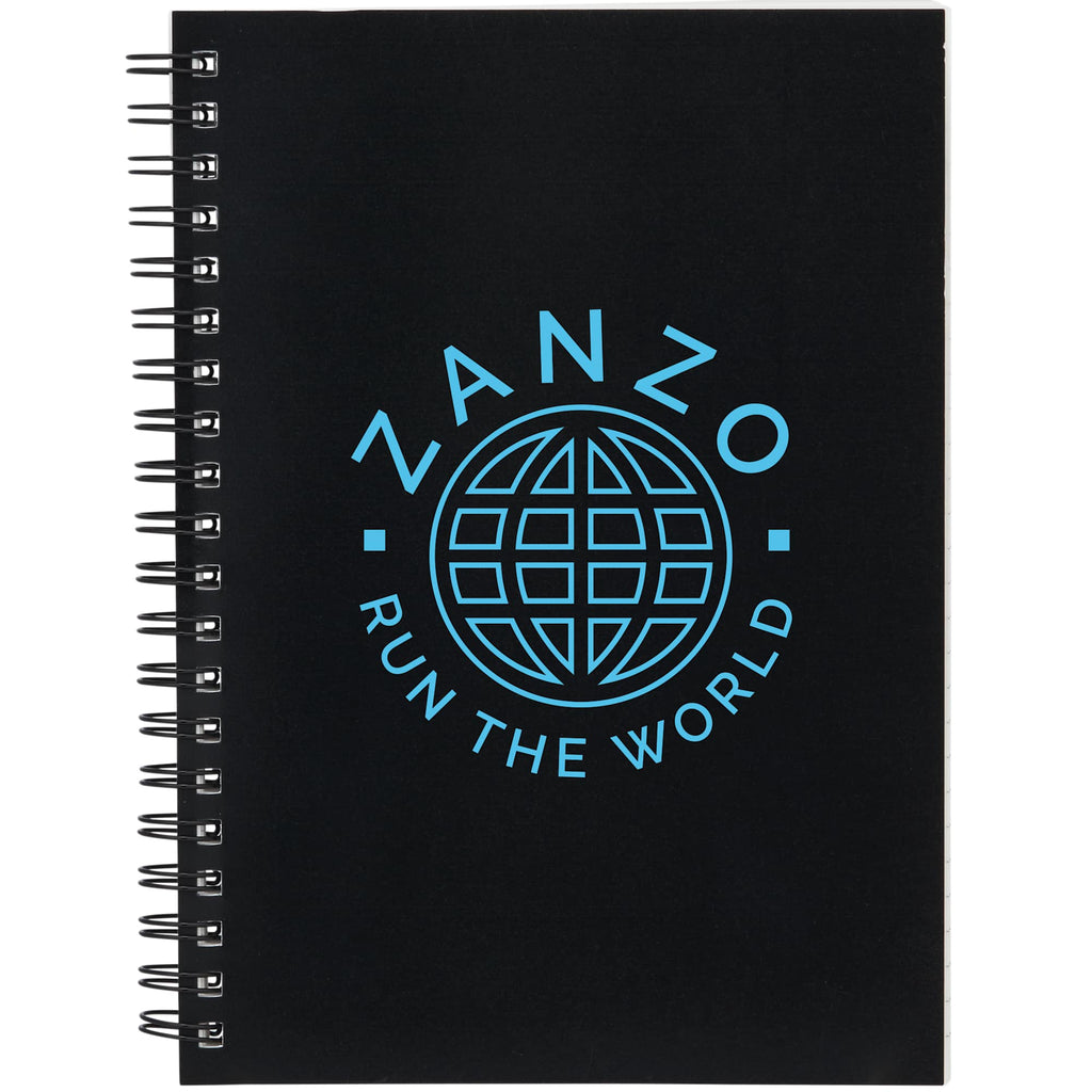 Stone Paper Spiral Notebook, 5 x 7 Inches - Black - Front