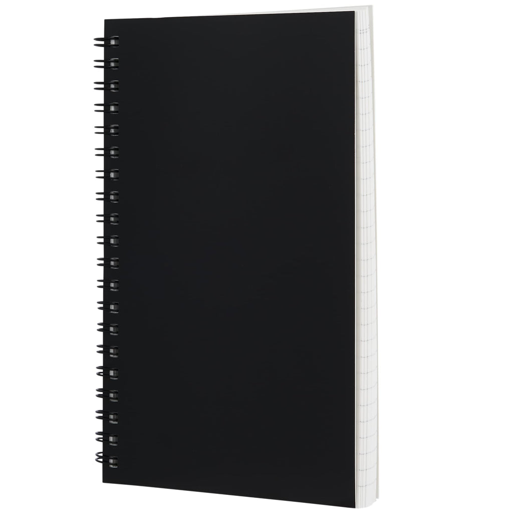 Stone Paper Spiral Notebook, 5 x 7 Inches - Black - Left Angle 2