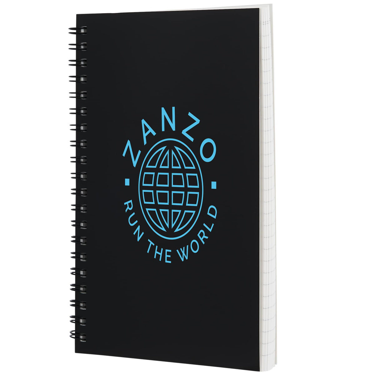Stone Paper Spiral Notebook, 5 x 7 Inches - Black - Left Angle