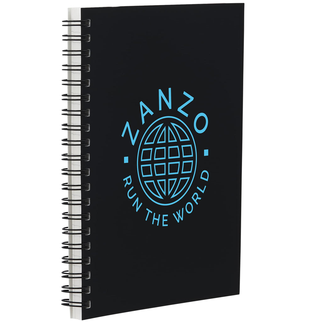Stone Paper Spiral Notebook, 5 x 7 Inches - Black - Right Angle