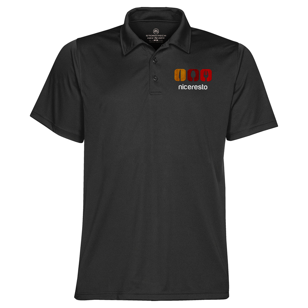 Stormtech Apollo H2XDry Polo for Men - Black - Embroidery
