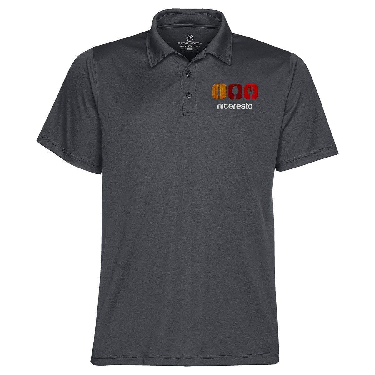 Stormtech Apollo H2XDry Polo for Men - Graphite - Embroidery