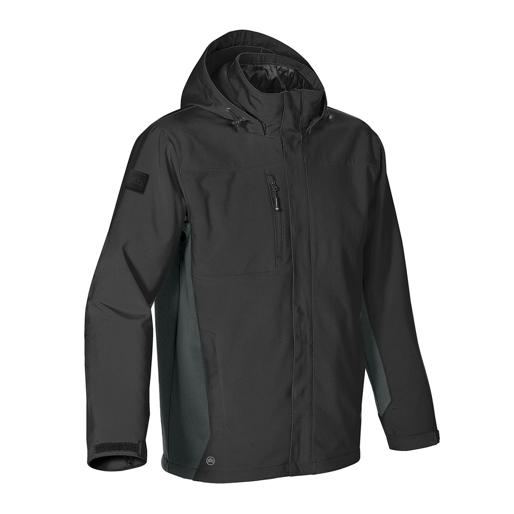 Stormtech Atmosphere System Jacket for Men, Three-Way - Black/Granite - GRANITE_SIDE