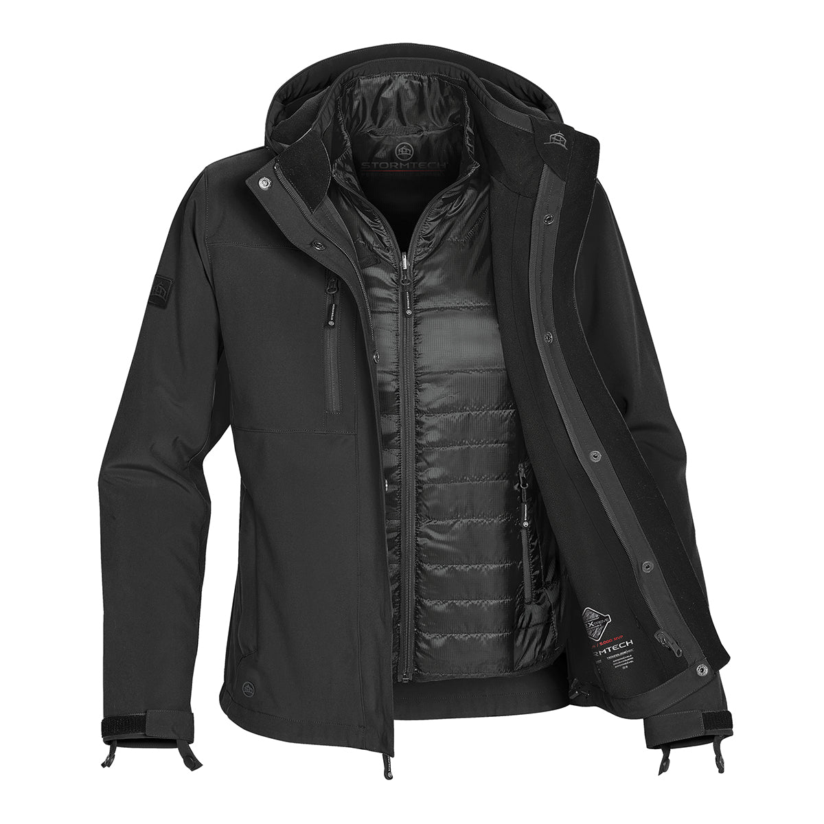 Stormtech Atmosphere System Jacket for Women, Three-Way - Black/Granite - GRANITE_OPEN