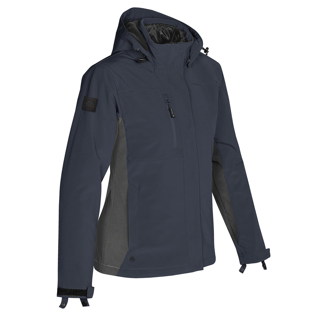 Stormtech Atmosphere System Jacket for Women, Three-Way - Navy/Granite - GRANITE_SIDE