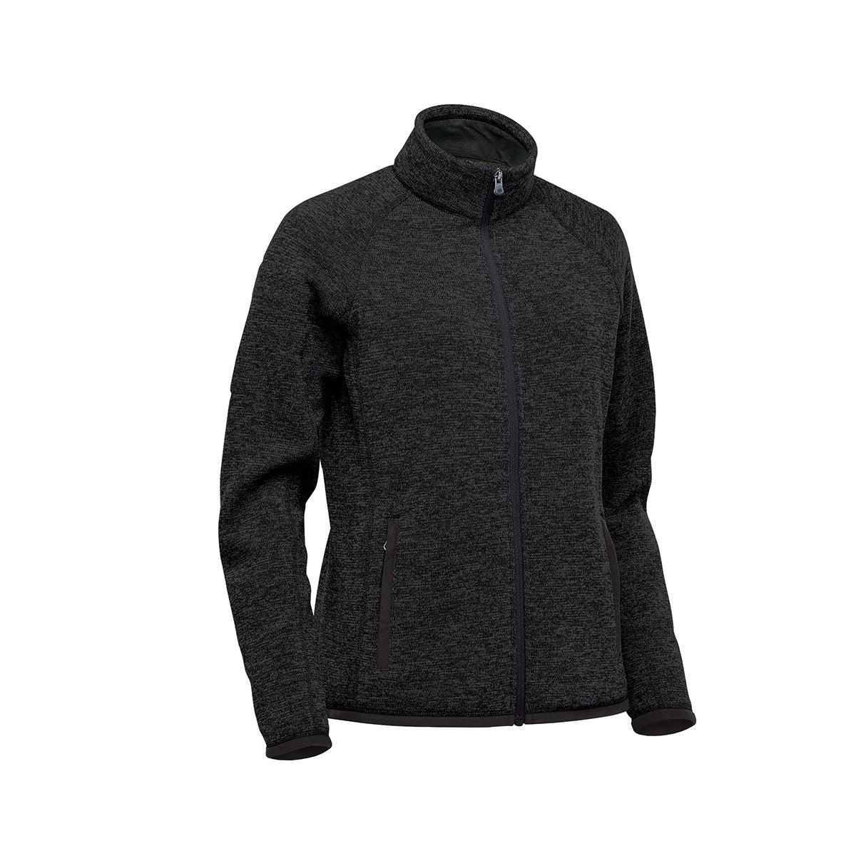 Stormtech Avalante Full Zip Fleece Jacket for Women - Black Heather - SIDE