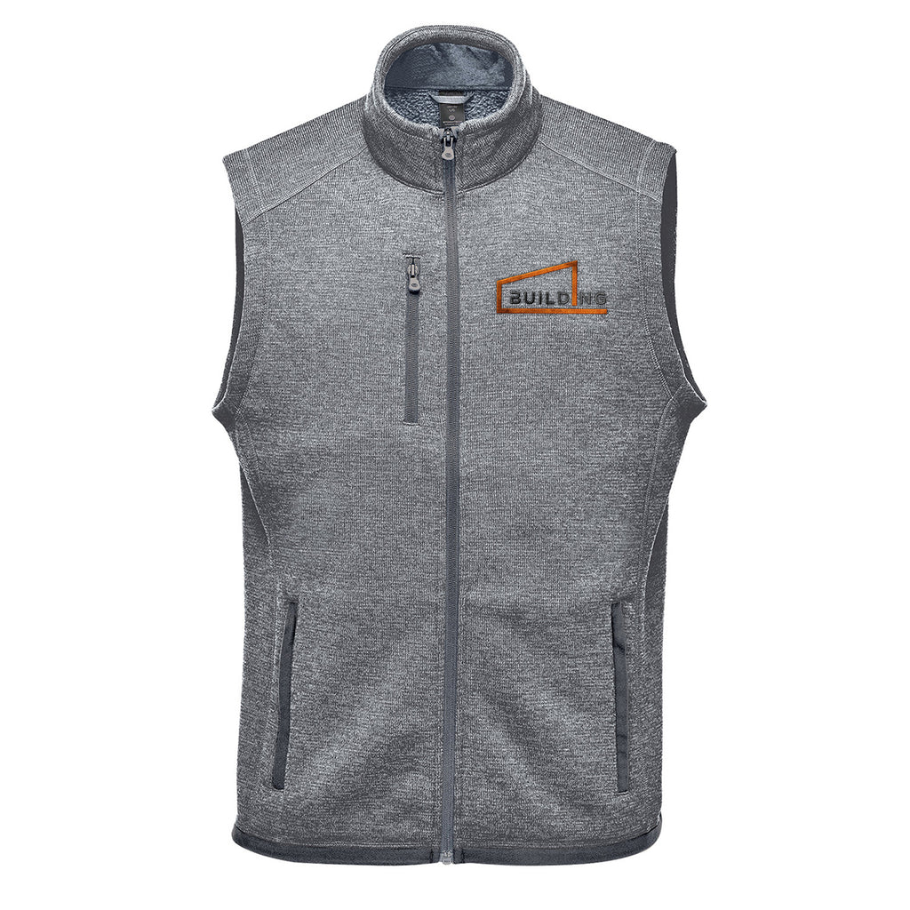 Stormtech Avalante Full Zip Fleece Vest for Men - Granite Heather - Embroidery
