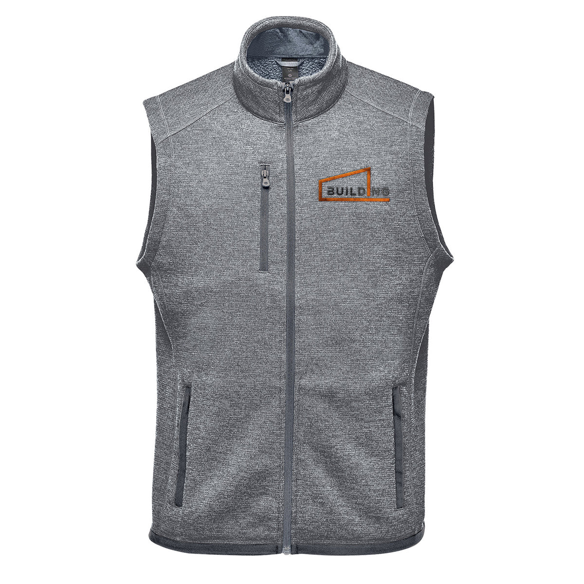 Stormtech Avalante Full Zip Fleece Vest for Men - Granite Heather - Embroidery