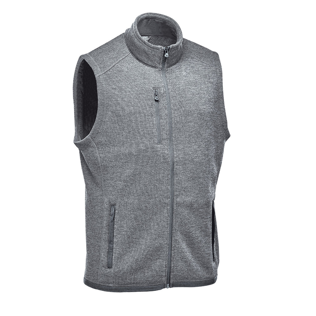 Stormtech Avalante Full Zip Fleece Vest for Men - Granite Heather - SIDE